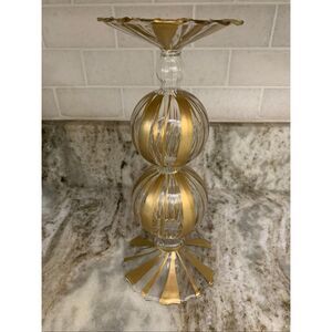 Candleholder Gold Bubble Glass Holder #festive #candle #holiday